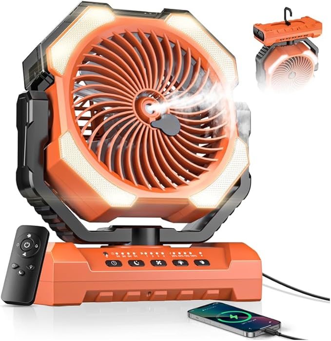 Misting Fan, Portable Camping Fans by Coolice