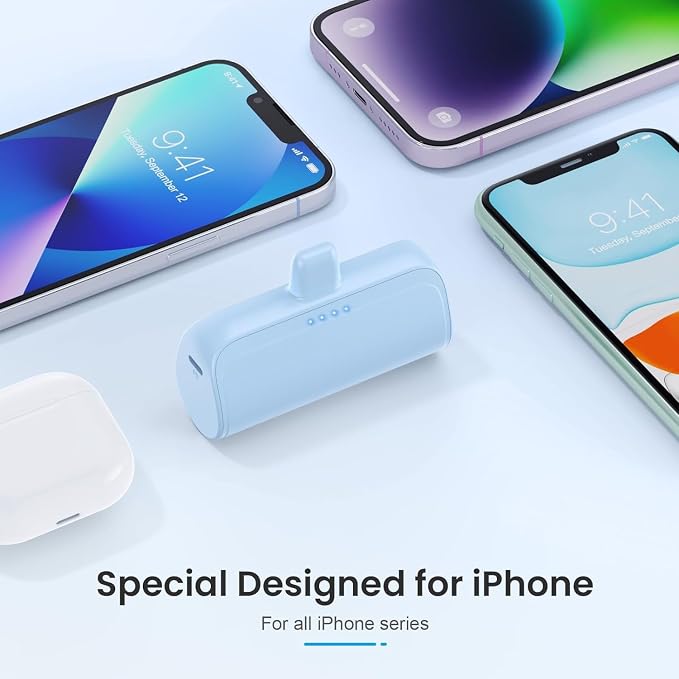 Mini Portable Charger for iPhone, 5200mAh Ultra-Compact Fast Charging Power - Image 2