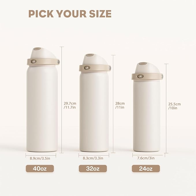 POWCAN 32 oz Insulated Water Bottle, 2-in-1 Push-Button Spout & Quick-Flip - Image 8