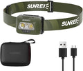 SUNREI Rechargeable Headlamp, 2200mAh Battery, Motion Sensor, Stepless Dimming by SUNREI