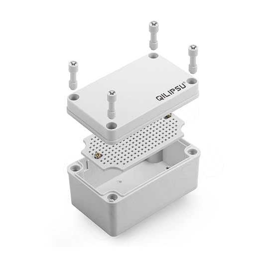 QILIPSU Junction Box with Mounting Plate 110x80x70mm, ABS Plastic DIY by QILIPSU