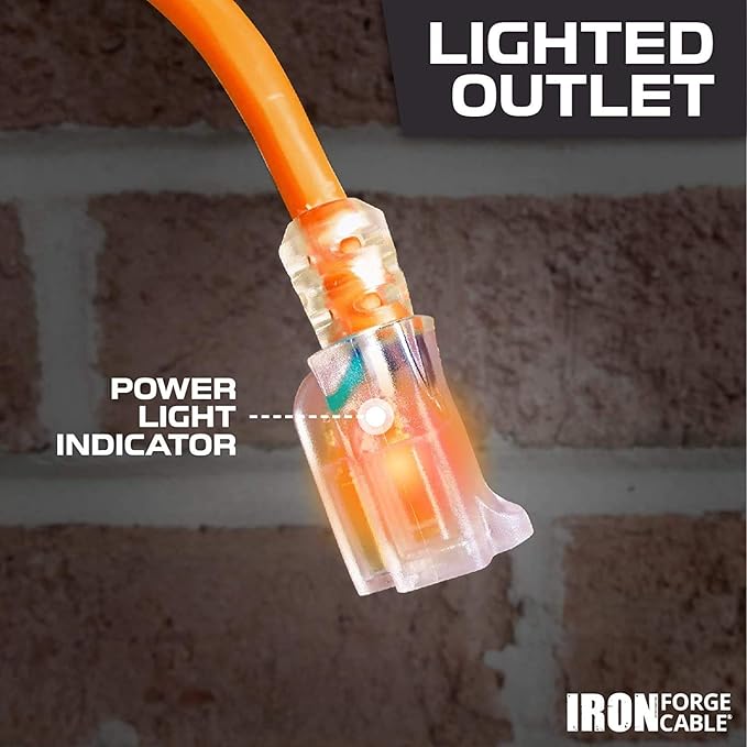 Iron Forge Cable Lighted Outdoor Extension Cord 50 Ft - Image 5