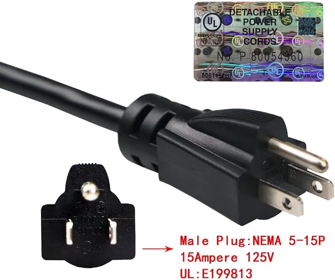 3 Outlet Extension Power Cord 105℃ Temperature Resistant Waterproof Cable 14AWG - Image 4