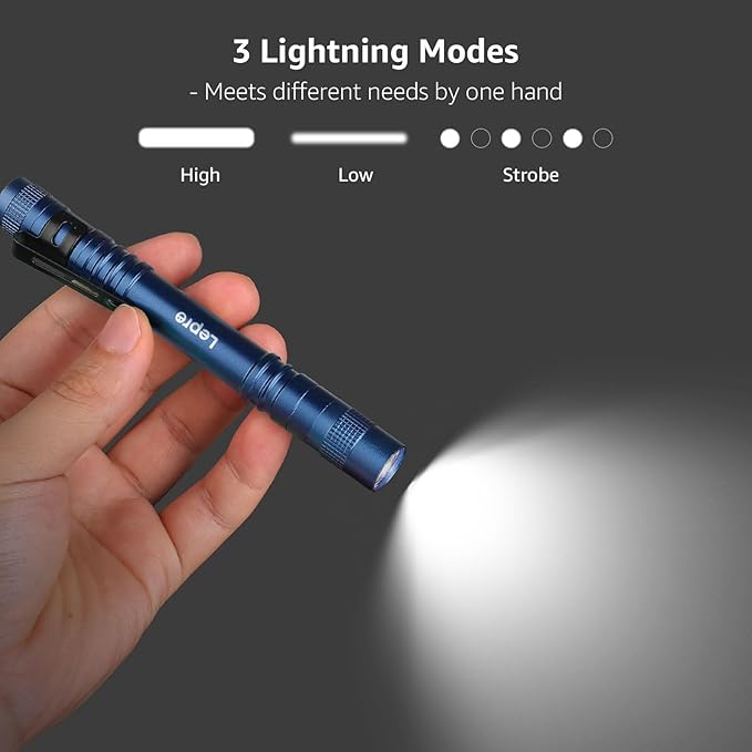 Lepro LED Pen Flashlights, Lightweight, Waterproof Pocket Flashlight - Image 3