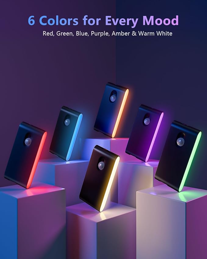 WILLED Motion Sensor Light Indoor, RGB & Warm White Motion Sensor Night Light - Image 4