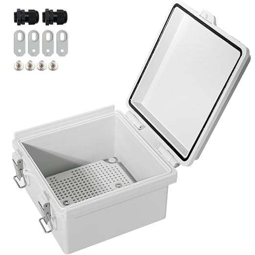 MAKERELE Small Electrical Junction Box Outdoor Weatherproof Gray Shell and IP67 by MAKERELE