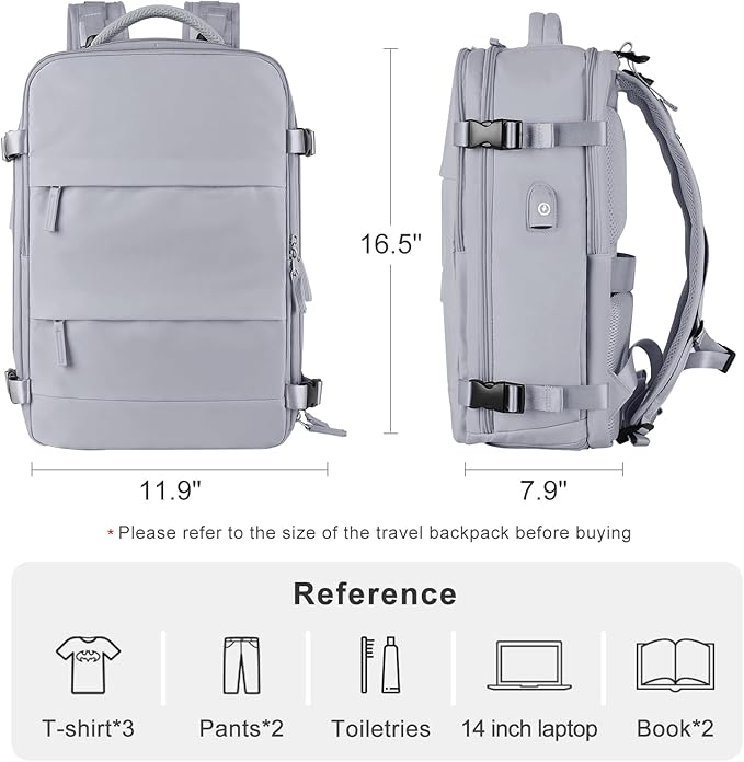 coofay Personal Item Travel Backpack - Image 3