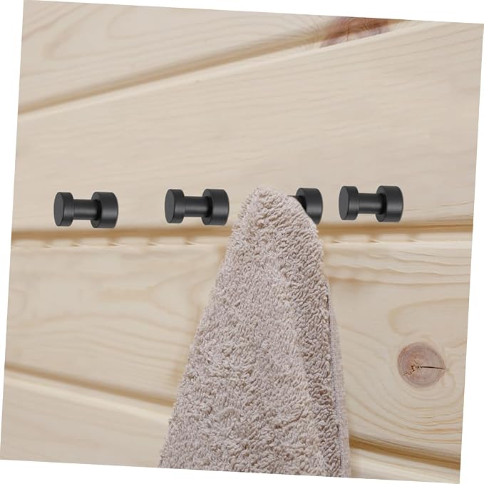 Bathroom Wall Towel Hooks 4-Pack Heavy Duty Metal Coat Hooks - Image 5