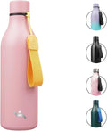 Insulated Water Bottle with Strap, 25 oz Double Wall Stainless Steel Vacuum by Konokyo