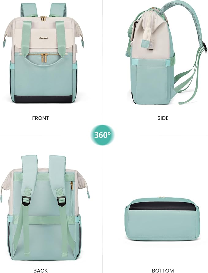 LOVEVOOK Laptop Backpack for Women, 15.6 Inch Work Laptop Bag - Image 9