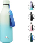 Insulated Water Bottle with Strap, 25 oz Double Wall Stainless Steel Vacuum by Konokyo