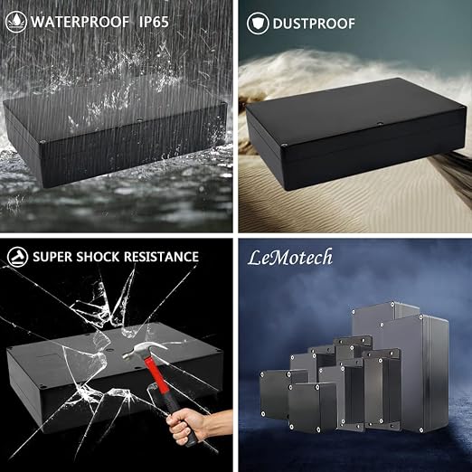 LeMotech Electrical Box ABS Plastic Project Box IP65 Waterproof Junction Box - Image 7