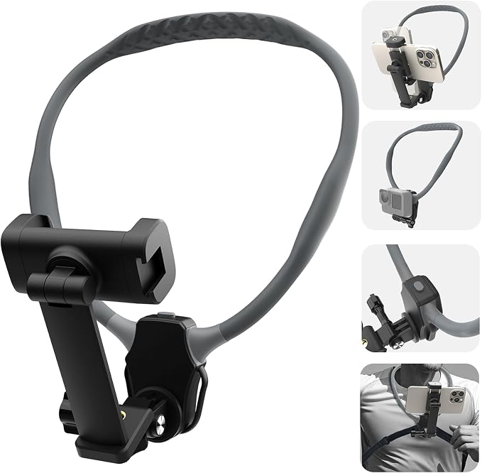Beviliu Neck Phone Holder for Recording, Hands-Free POV/Vlog Neck Mount by Beviliu