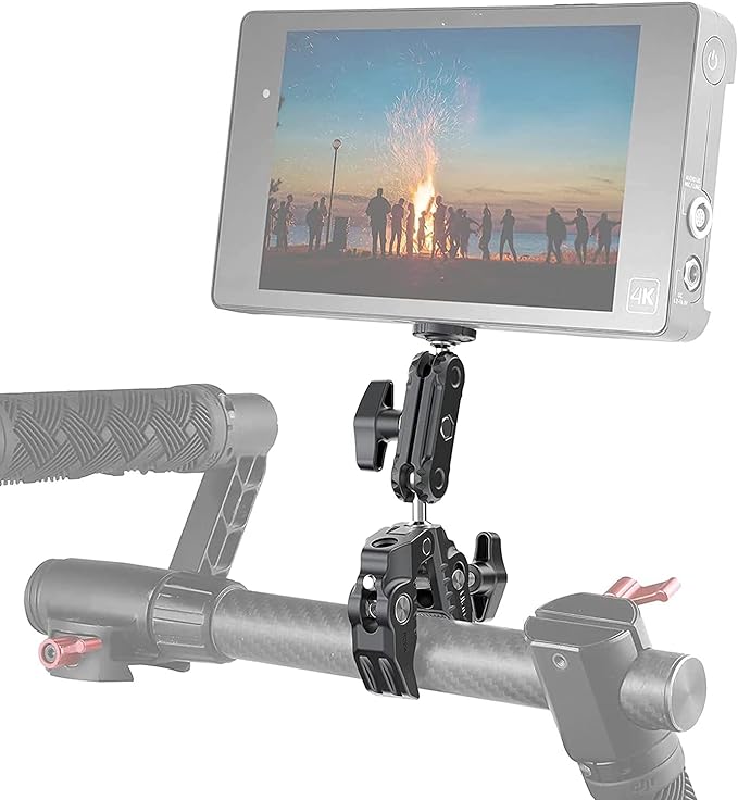 ULANZI Super Clamp Camera Clamp Mount Monitor 360° Ballhead Magic Arm Double - Image 3
