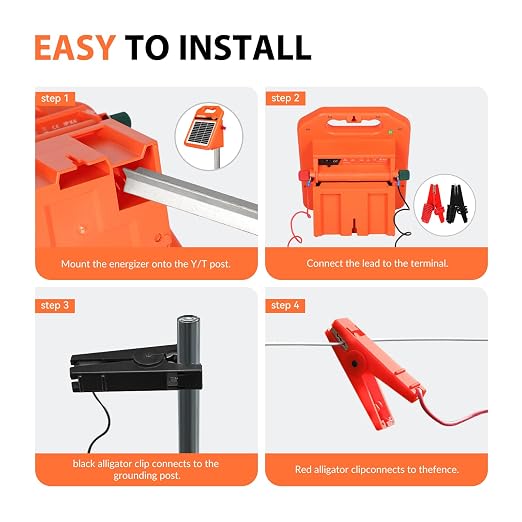 ANDMON MINI400 30 Miles Solar Electric Fence Charger, 0.4 Joule Solar Electric - Image 9