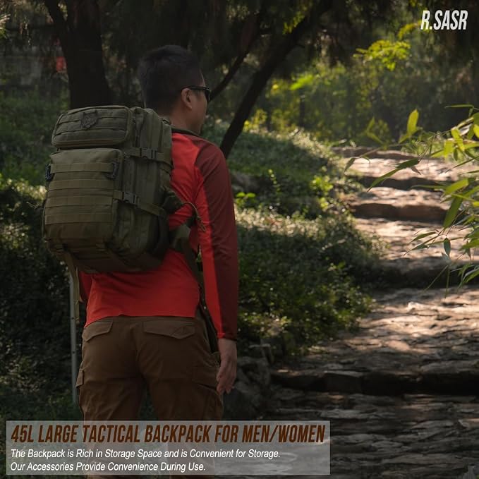 45L Tactical Backpack for Men Women, Military Assault Pack - Image 7