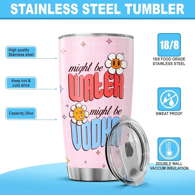 Funny Might Be Vodka Tumbler 20oz - Image 7