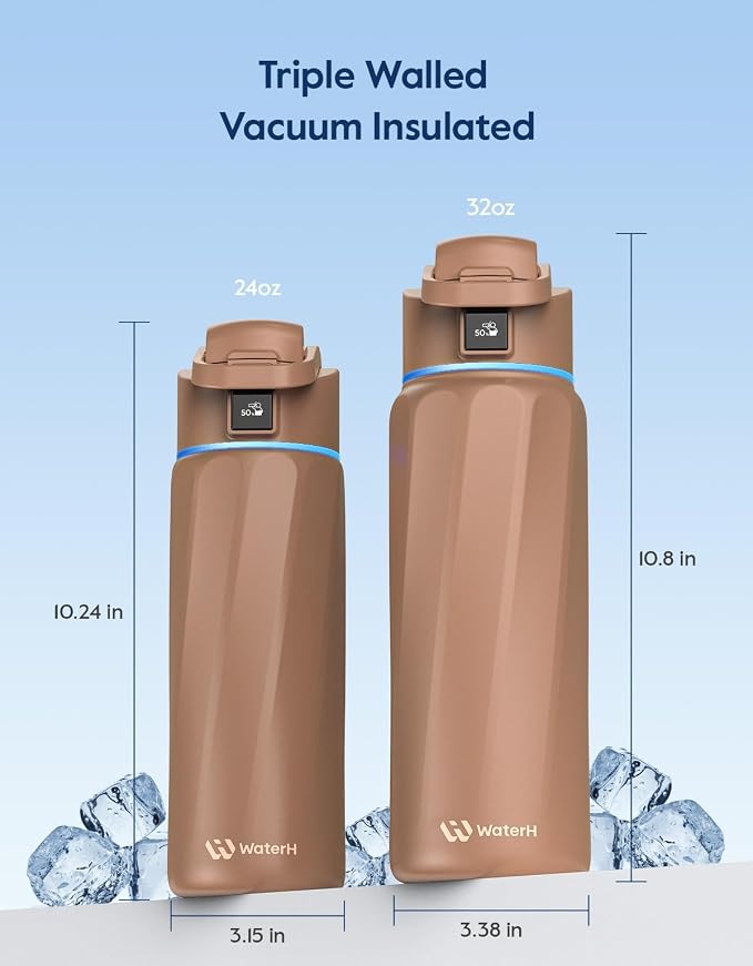 BOOST Smart Water Bottle that Reminds You to Drink, 24oz BPA-Free Stainless - Image 5