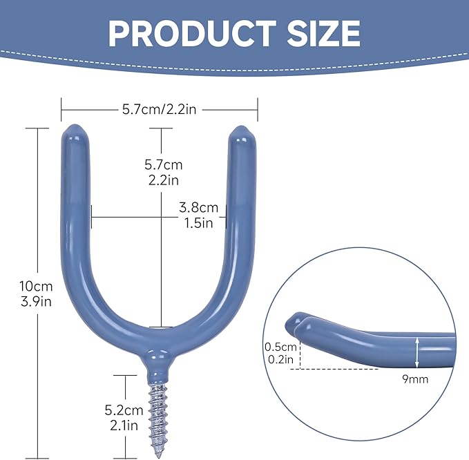 Lian.Ripple.Lian16 Pack Garage Storage System Steel U Hooks - Image 5