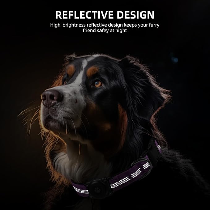 Upgraded AirTag Dog Collar, IP68 Waterproof Air Tag Dog Collar Holder, - Image 4