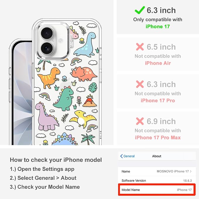MOSNOVO for iPhone 17 Case | Military Grade 6.6ft Drop Tested | Camera Control - Image 2