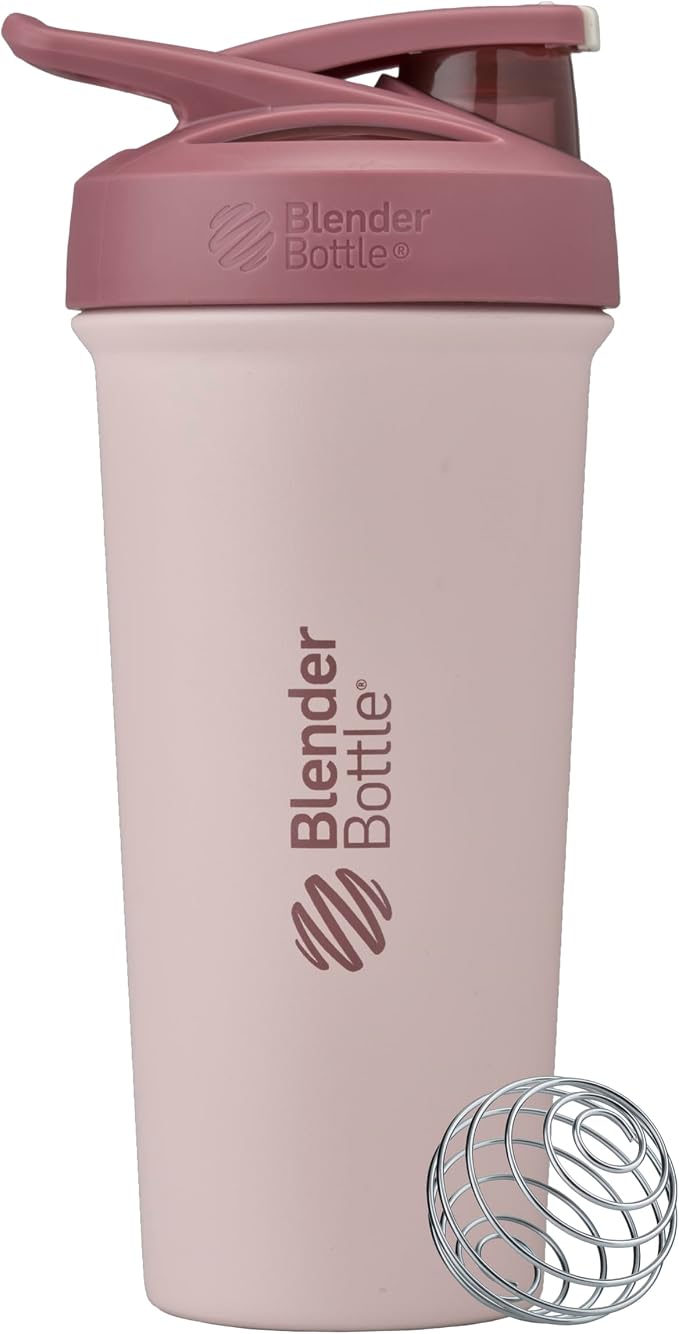 BlenderBottle Sport Sleek Shaker Cup Insulated Stainless Steel Water Bottle by BlenderBottle