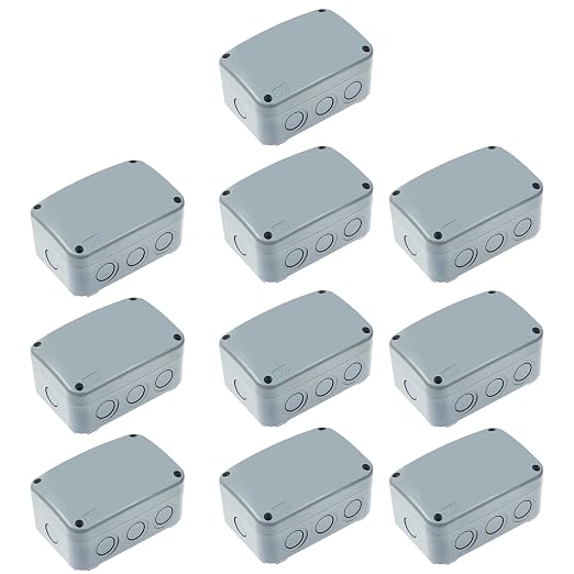 Nineleaf 10PK Outdoor Junction Box ABS Plastic Dustproof IP66 Waterproof by NineLeaf