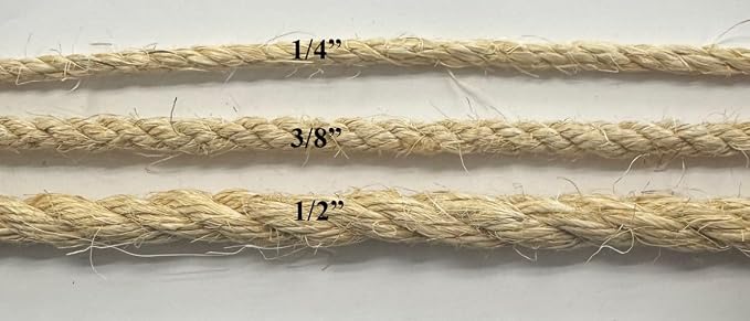 T.W. Evans Cordage Co. 22-605 1/2 in. x 50'. Twisted Sisal Rope - Image 2