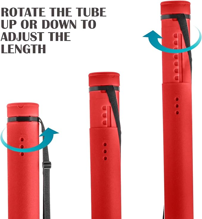 JJRING Red Poster Tube, Poster Carrying Case - Image 4