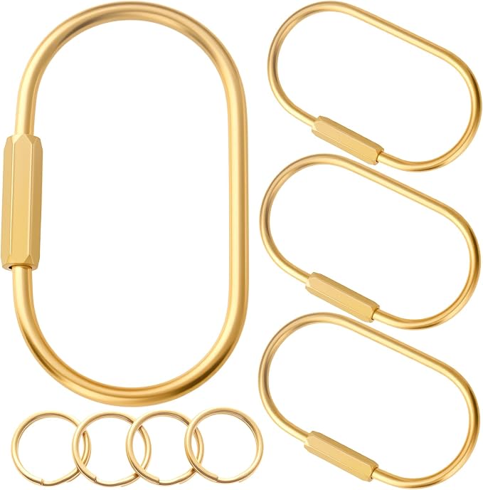 CMVFYL Gold Brass Key Rings, Purse Bag Charms by CMVFYL