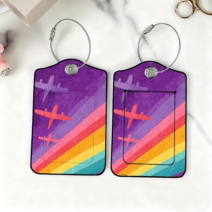 2Pcs Retro Airplane Luggage Tags - Image 6