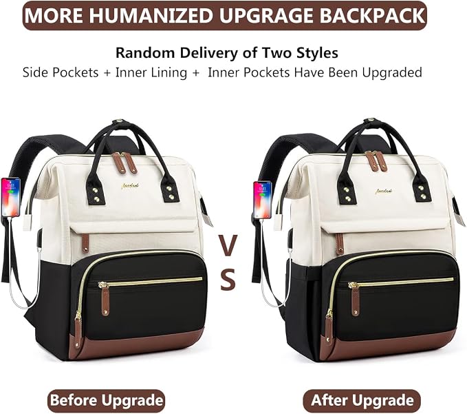 Focdod Laptop Backpack for Women, 17 Inch Work Business Backpacks Purse - Image 8