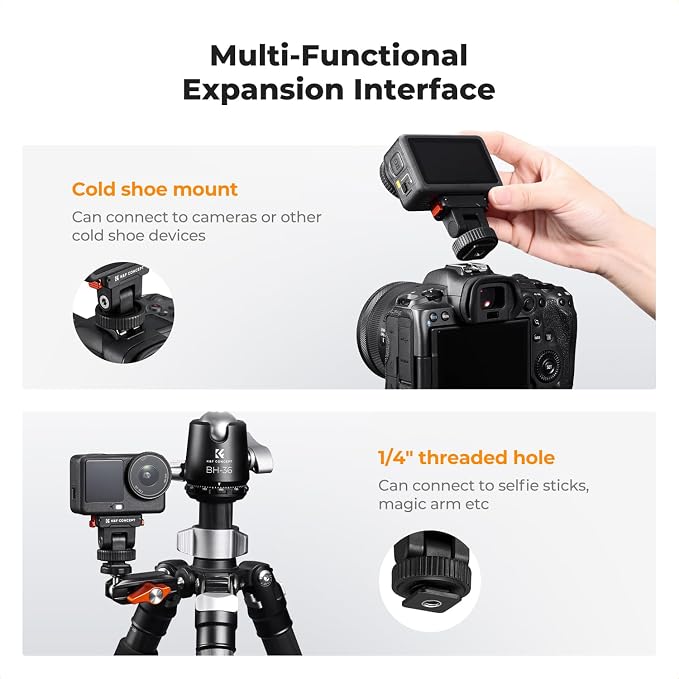 K&F CONCEPT Plastic Cold Shoe Mount Compatible - Image 3