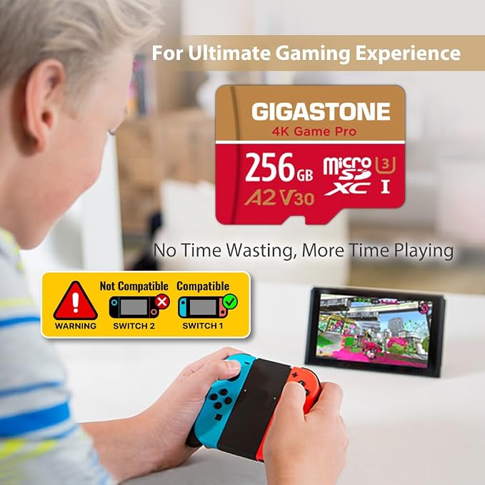 GIGASTONE 256GB Micro SD Card, 4K Game Pro, MicroSDXC Memory Card - Image 5