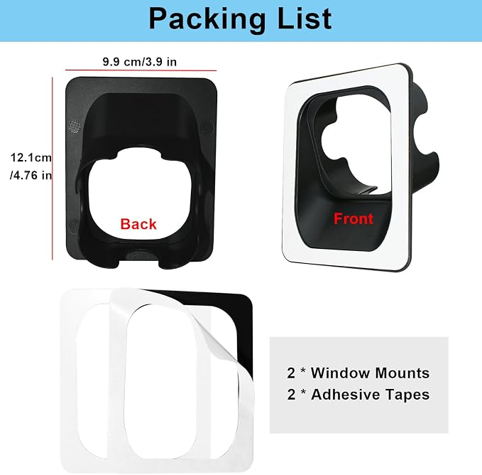 2 Pack Adhesive Window Mount Compatible - Image 9