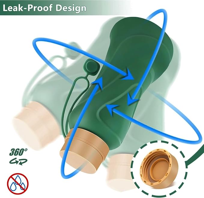 Collapsible Water Bottles, Leak Proof, Reuseable BPA Free Silicone Foldable - Image 4