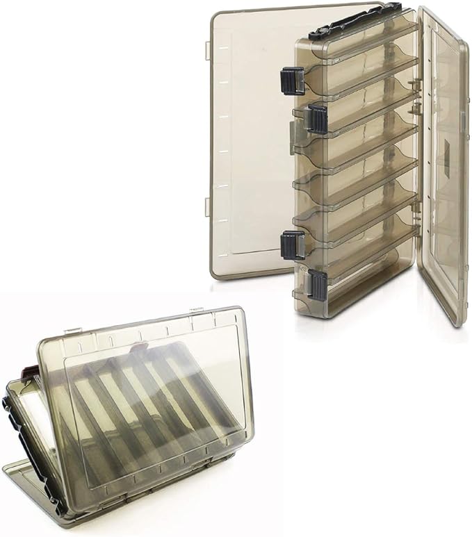 Fishing Tackle Box Set – 2-Pack Double-Sided Reversible Lure Organizer by HEROWORLD