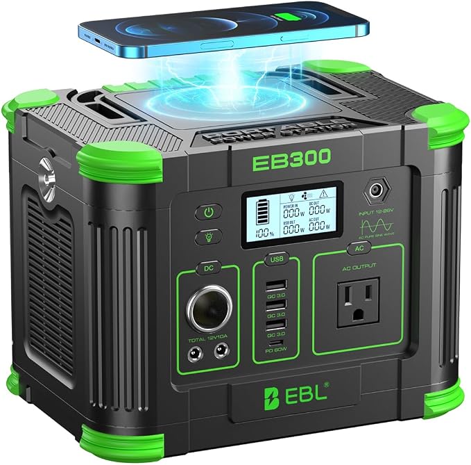 EBL Portable Power Station, 330W 288.6Wh Solar Generator 60W USB-C PD, 5W - Image 7