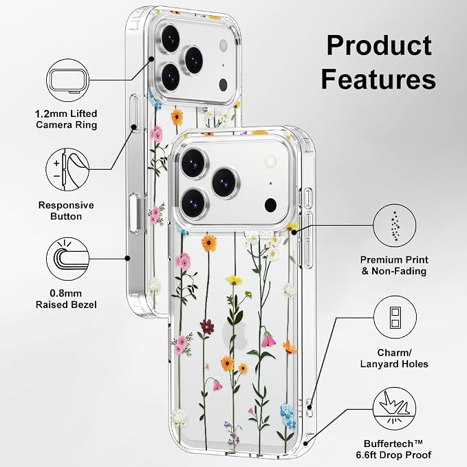 MOSNOVO for iPhone 17 Pro Case | Military Grade 6.6ft Drop Tested | Camera - Image 7