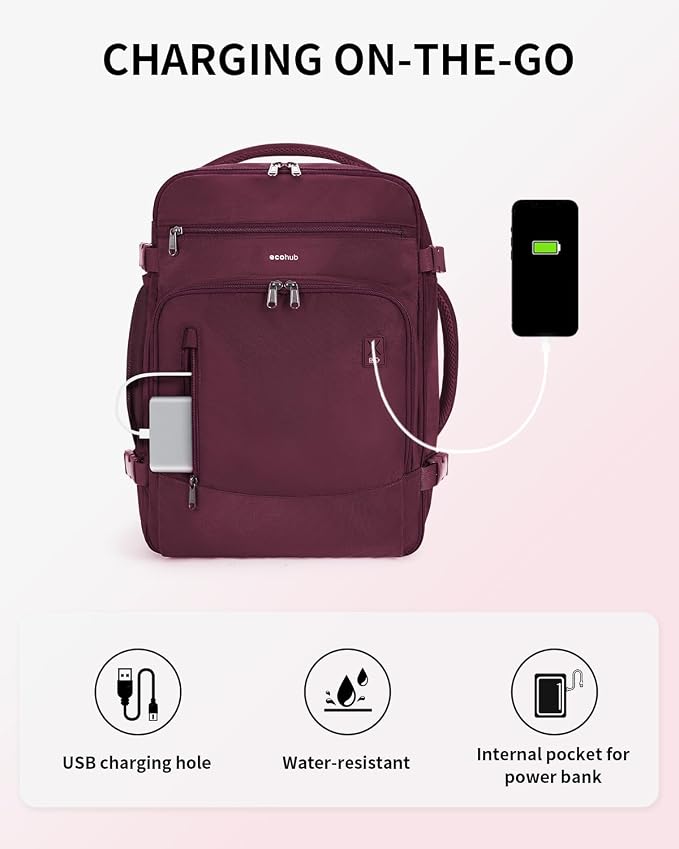 ECOHUB Travel Backpack for Women, Laptop Carry on Backpack - Image 7