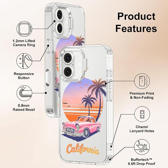 MOSNOVO for iPhone 16 Plus Case, Shockproof Military-Grade Protection 6.6ft - Image 6