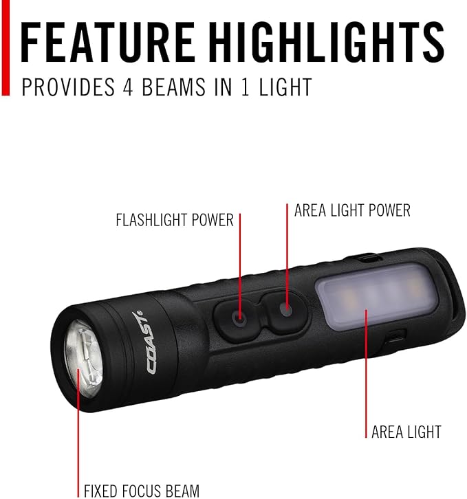 Coast KL35R 600 Lumen Rechargeable LED Pocket Flashlight - Image 5