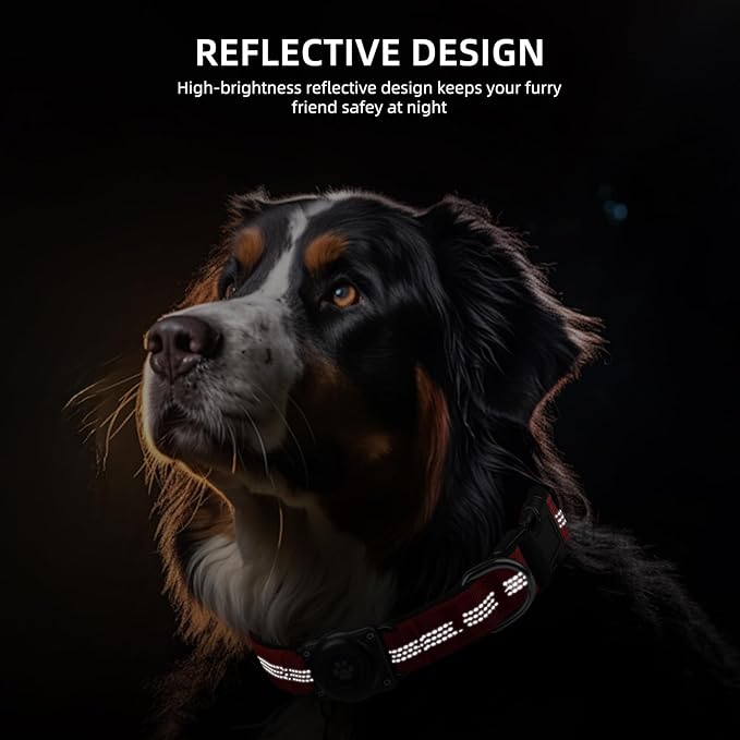 Upgraded AirTag Dog Collar, IP68 Waterproof Air Tag Dog Collar Holder, - Image 4