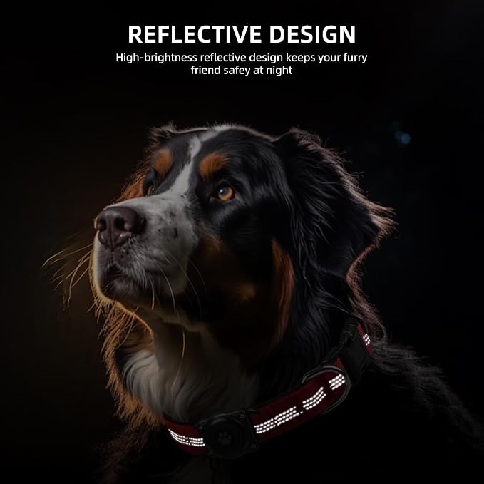 Upgraded AirTag Dog Collar, IP68 Waterproof Air Tag Dog Collar Holder, - Image 4