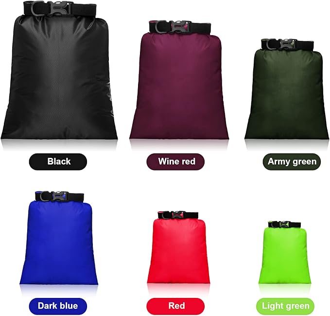 Shappy 6/12 Pcs Waterproof Dry Bags, Lightweight Outdoor Waterproof Dry Stuff - Image 3