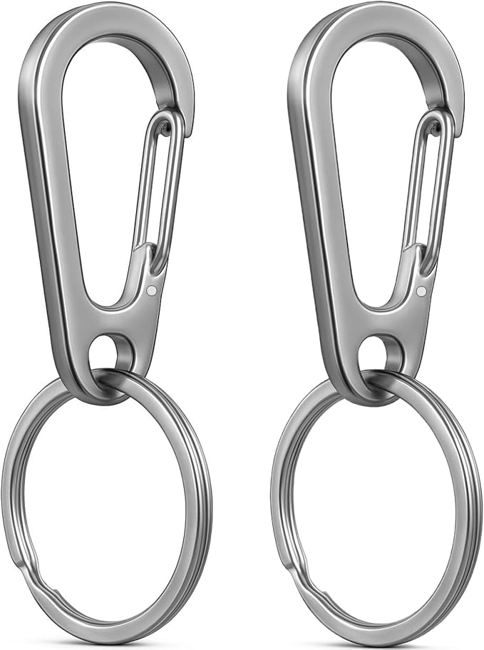 Stainless Steel Carabiner Keychain, Quick Release Heavy Duty Key Clip by Unknown