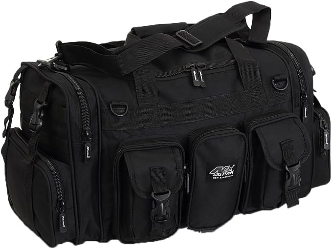 NPUSA Mens Large 22" Inch Black Duffel Duffle Military Molle Tactical Gear by Nexpak