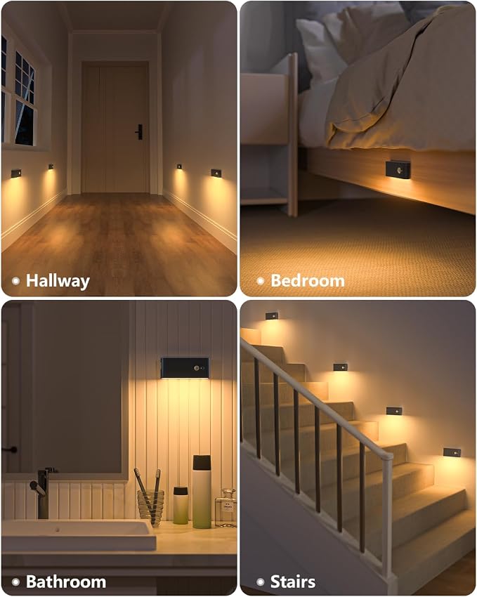 WILLED Stair Lights Indoor, Warm White Rechargeable Night Light, Wireless - Image 3