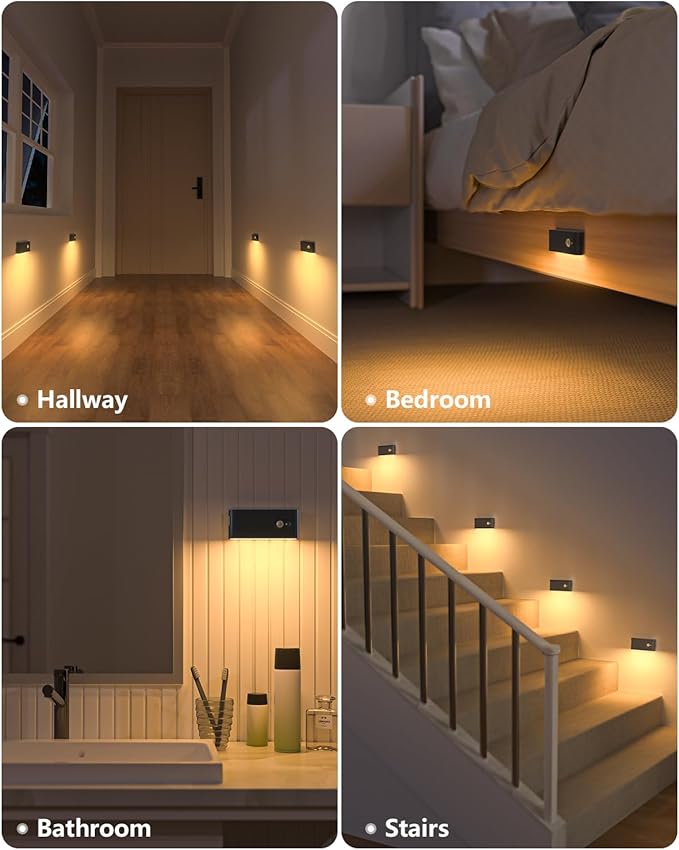 WILLED Rechargeable Night Light, Wireless Stair Lights Indoor, Warm White - Image 3