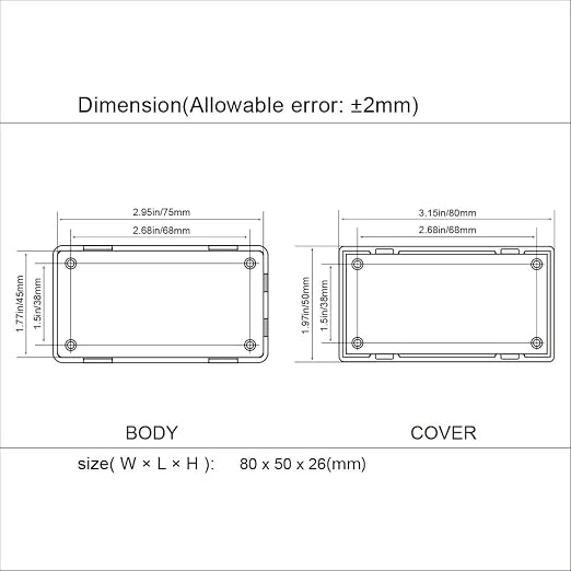 LeMotech Project Box 5 Pieces ABS Plastic Electrical Project Case Small - Image 7